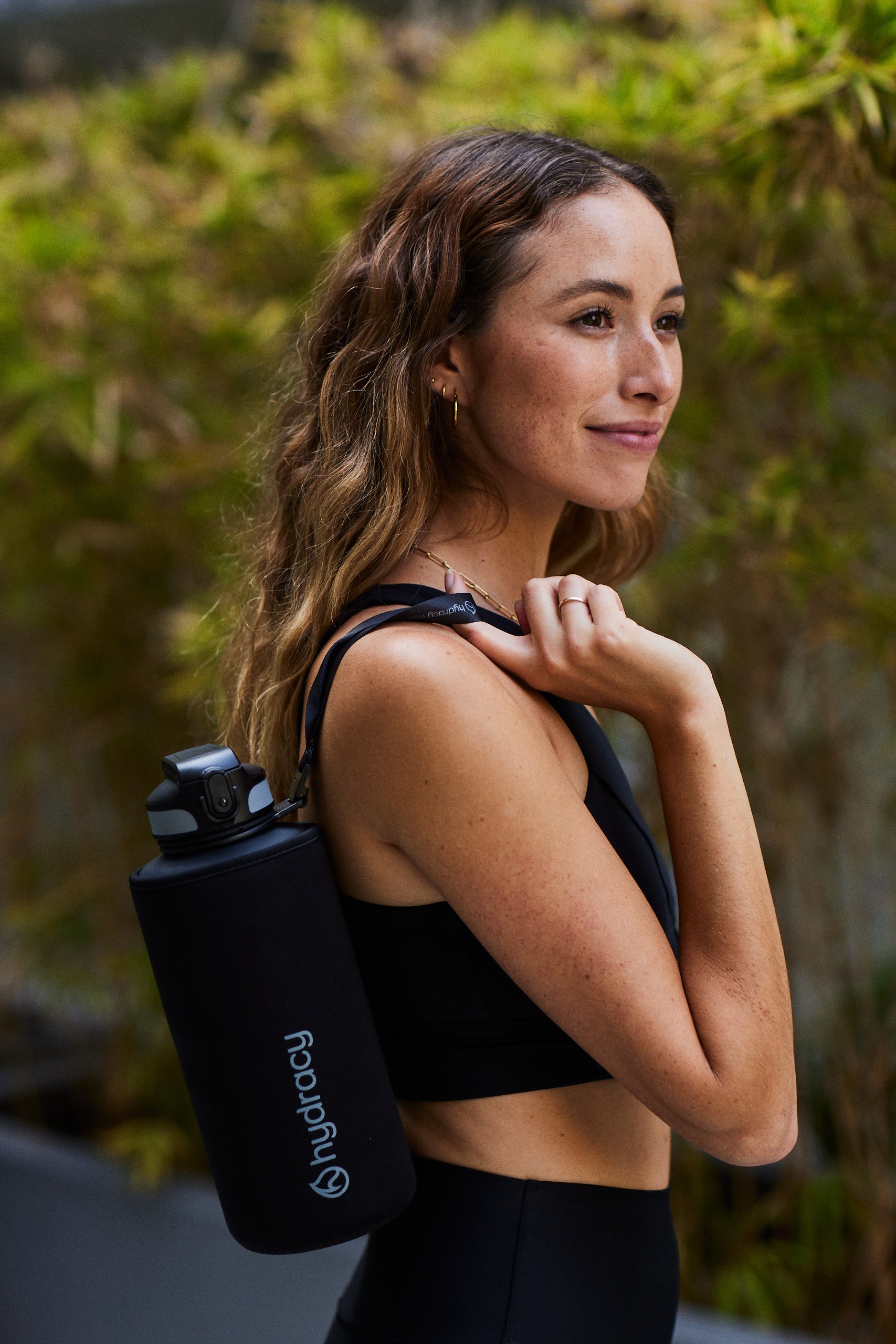 Coach 64 oz / 2 L Water Bottle with Time Marker and Straw Lid