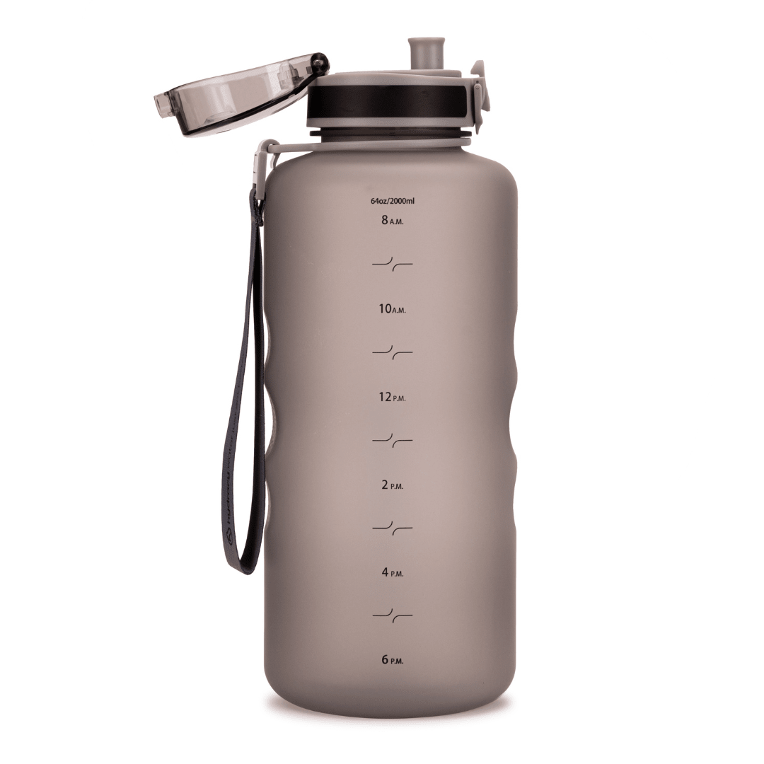 Coach 64 oz / 2 L Water Bottle with Time Marker and Chug Lid – Hydracy