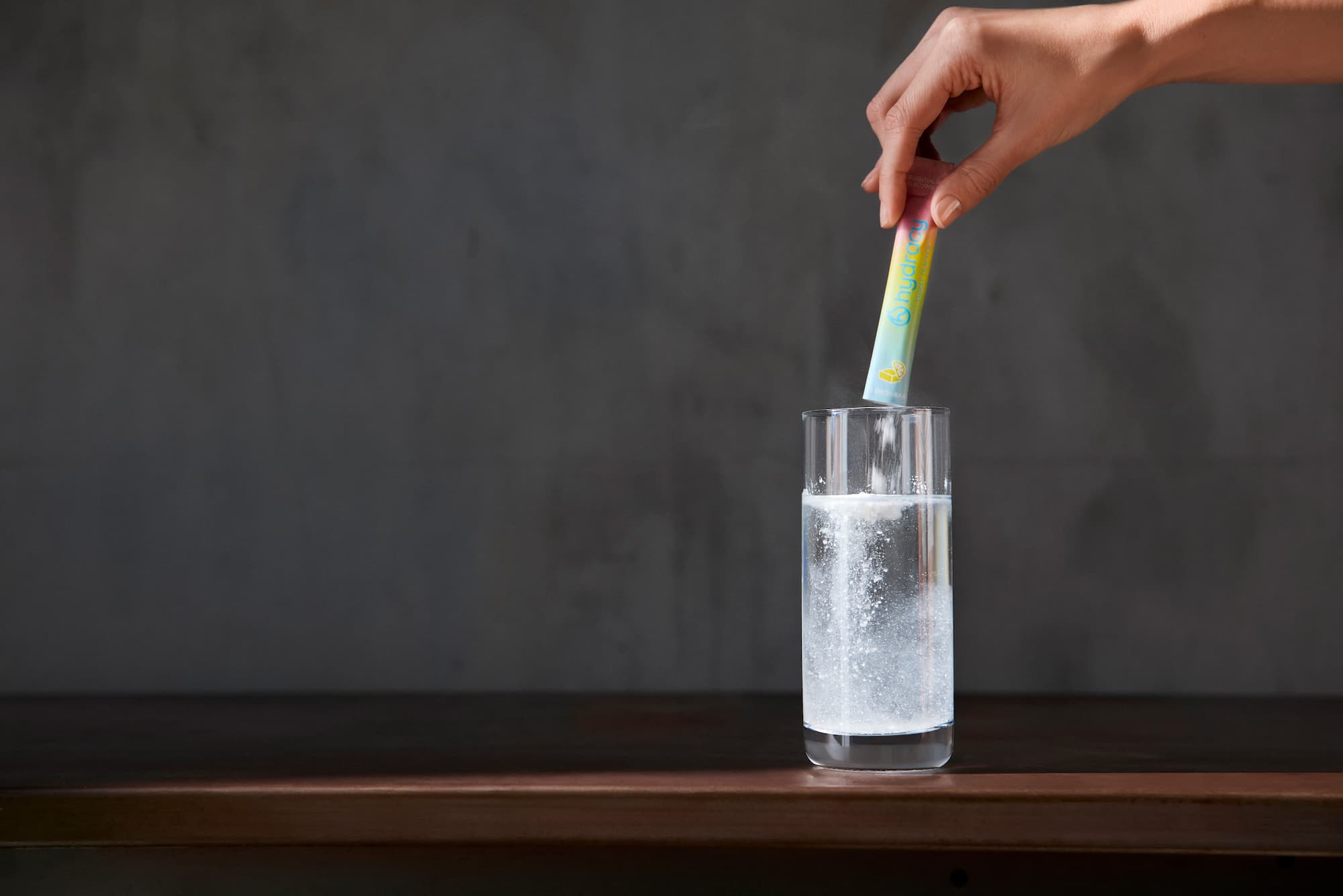 Pouring Hydracy into glass
